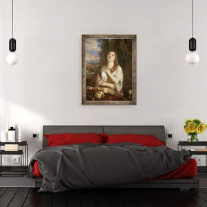 Tablou inramat - Titian - Maria Magdalena in Penitenta, 70 x 90 cm - Img 3