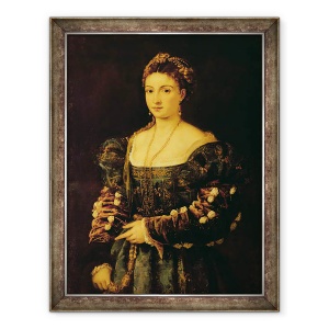 Tablou inramat - Titian - Portretul unei femei, 60 x 80 cm