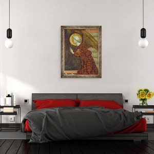 Tablou inramat - Tommaso Masolino da Panicale - Arhanghelul Gavriil, 60 x 80 cm - Img 3