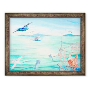 Tablou inramat - Tomoko FURUYA - ilustratie coperta carte, 60 x 80 cm