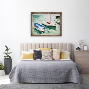 Tablou inramat - Tony Fandino - Barci la Skiathos VI, 60 x 80 cm - Img 3