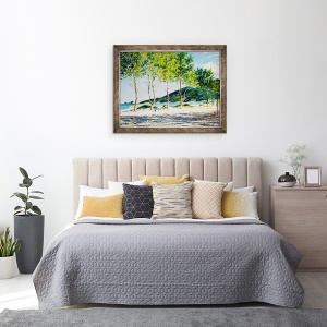 Tablou inramat - Tony Fandino - Copaci pe malul marii in Thassos, 70 x 90 cm - Img 3