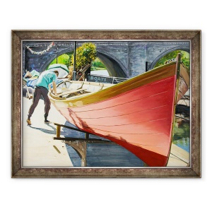 Tablou inramat - Tony Fandino - Omul care lucreaza la barca I, 70 x 90 cm