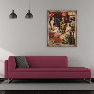 Tablou inramat - Toussaint Dubreuil - Hyante si Climene la toaleta lor, 50 x 60 cm - Img 2