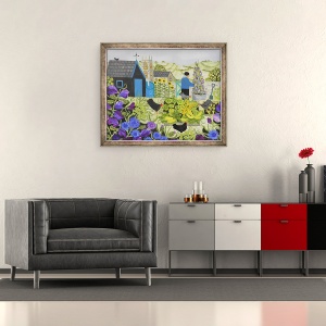 Tablou inramat - Vanessa Bowman - Sweetpeas pe alocare, 50 x 60 cm - Img 2