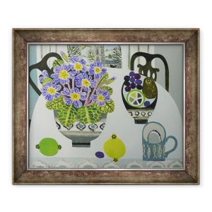 Tablou inramat - Vanessa Bowman - Zebra Primula si Lamaie, 70 x 85 cm