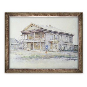 Tablou inramat - Vasilij Ivanovic Surikov - Casa lui Surikov la Krasnoiarsk, 60 x 80 cm