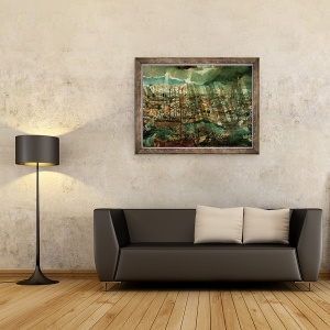 Tablou inramat - Veronese - Alegorie a bataliei de la Lepanto ulei pe panza, 70 x 90 cm - Img 2