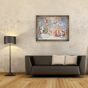 Tablou inramat - Veronese - Curtea Iubirii sau, Virtutile conjugale, 70 x 90 cm - Img 2