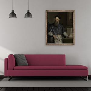 Tablou inramat - Veronese - Portret De Daniele Barbaro 1513-70, 50 x 60 cm - Img 2
