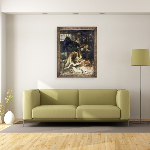 Tablou inramat - Victor Gabriel Gilbert - Piata de peste in dimineata, 70 x 90 cm - Img 2