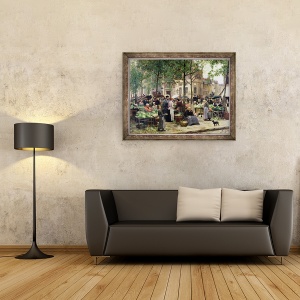 Tablou inramat - Victor Gabriel Gilbert - Piata din fata lui Les Halles, 70 x 90 cm - Img 2