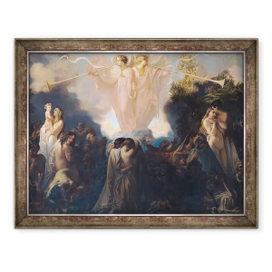 Tablou inramat - Victor Mottez - invierea mortilor, 60 x 80 cm