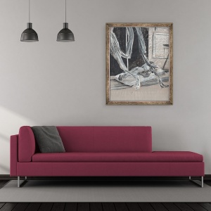 Tablou inramat - Vincent Alexander Booth - Briza prin cearsafuri, 1997, 50 x 60 cm - Img 2