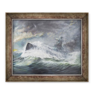 Tablou inramat - Vincent Alexander Booth - Graf Spee intra in Oceanul Indian 3 noiembrie 1939, 2006, 50 x 60 cm