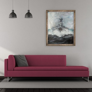 Tablou inramat - Vincent Alexander Booth - HMS Hood 2, 2016, 50 x 60 cm - Img 2
