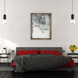 Tablou inramat - Vincent Alexander Booth - page29, Castelul din padurea Findhorn, 2006, 70 x 90 cm - Img 3