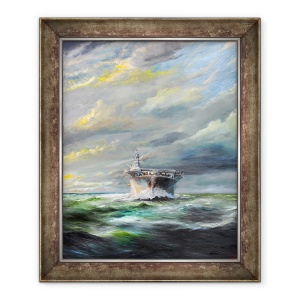 Tablou inramat - Vincent Alexander Booth - USS Enterprise revine la Pearl, 2019, 50 x 60 cm