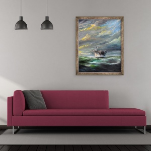 Tablou inramat - Vincent Alexander Booth - USS Enterprise revine la Pearl, 2019, 50 x 60 cm - Img 2