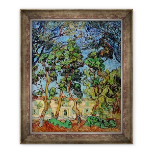 Tablou inramat - Vincent van Gogh - Copaci in gradina Spitalului Sf. Paul, 50 x 60 cm
