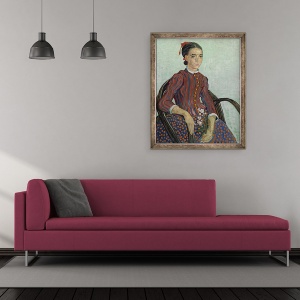 Tablou inramat - Vincent van Gogh - La Mousme, 70 x 85 cm - Img 2