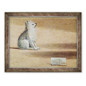 Tablou inramat - Vittore Carpaccio - Viziunea Sfantului Augustin, detaliu al cainelui, 60 x 80 cm