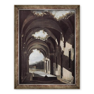 Tablou inramat - Viviano Codazzi - Ruinele intr-un peisaj, 60 x 80 cm