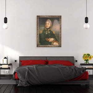 Tablou inramat - Vladimir Lukich Borovikovsky - Portretul poetului rus Evgeny Boratynsky 1800-44, 60 x 80 cm - Img 3