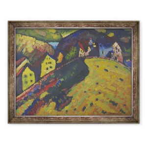 Tablou inramat - Wassily Kandinsky - Case la Murnau, 60 x 80 cm