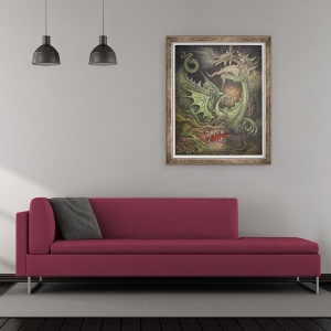 Tablou inramat - Wayne Anderson - Beowulf, 70 x 85 cm - Img 2