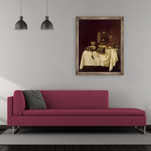 Tablou inramat - Willem Claesz. Heda - Natura moarta I, 50 x 60 cm - Img 2