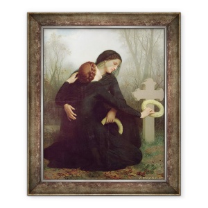 Tablou inramat - William-Adolphe Bouguereau - Le Jour des Morts Ziua Tuturor Sfintilor 1859, 50 x 60 cm