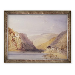 Tablou inramat - William Callow - Rinul la Assmannshausen, 60 x 80 cm
