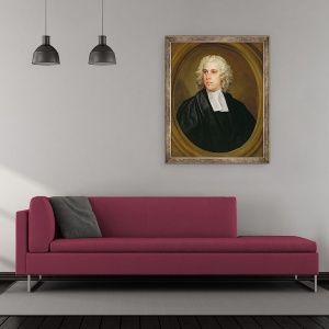 Tablou inramat - William Hogarth - John Lloyd, preot al Sf. Mildred, Broad Street, 50 x 60 cm - Img 2