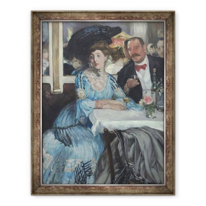 Tablou inramat - William James Glackens - La Mouquin, 60 x 80 cm