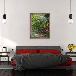 Tablou inramat - William John Montaigne - in gradina, 60 x 80 cm - Img 3
