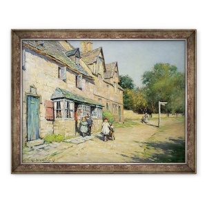 Tablou inramat - William Kay Blacklock - Satul Cotswold, 70 x 90 cm