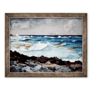 Tablou inramat - Winslow Homer - tarm si Surf, Nassau, 70 x 90 cm