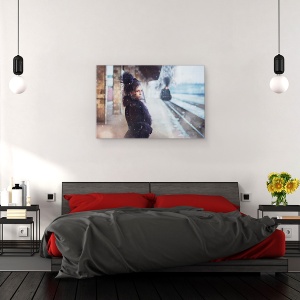 Tablou canvas - A. Karenina, Tren Cu Aburi, Fum, Locomotiva, 40 x 60 cm - Img 3
