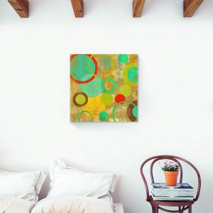 Tablou decorativ abstract cercuri pe canvas 60x60 cm