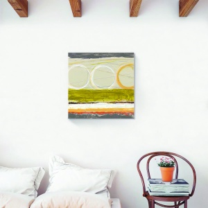 Tablou canvas abstract cu linii și cercuri 60x60 cm