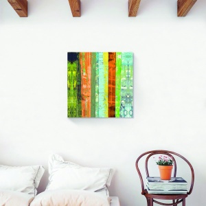 Tablou decorativ abstract multicolor pe canvas