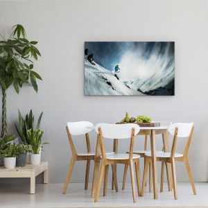 Tablou canvas - Acasa In Flaine, Franta, Schi, Iarna, 50 x 80 cm - Img 4