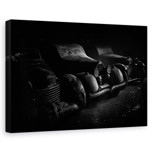 Tablou canvas - Adormit, Masini, Vintage, Lumina, Umbra, Intuneric, 60 x 90 cm