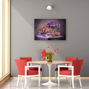 Tablou decorativ canvas natură moartă și familie