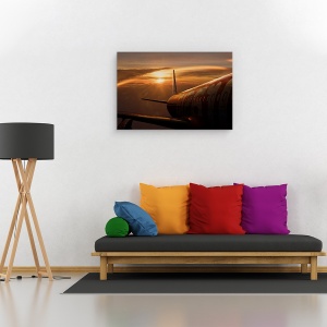 Tablou canvas - Afara Din Zbor, Rosu, Soare, Calatorie, Evadare, 60 x 90 cm - Img 2
