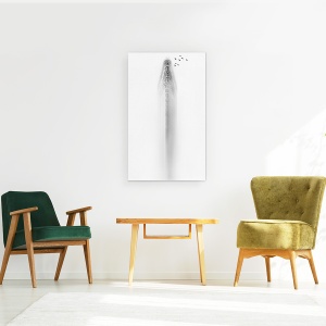 Tablou canvas - Alb, Alb-Negru, Punct, Cladirea Flatiron, 50 x 80 cm - Img 4