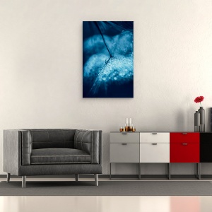 Tablou canvas - Albastru, Macro, Picaturi, Papadie, 60 x 90 cm - Img 2