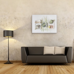 Tablou canvas - Anghinare, Alimente, Bucatarie, Natura Moarta, Legume, 50 x 70 cm - Img 2