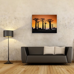 Tablou canvas - Apus De Soare In Morondava, Peisaj, Calatorie, Madagascar, 75 x 100 cm - Img 2